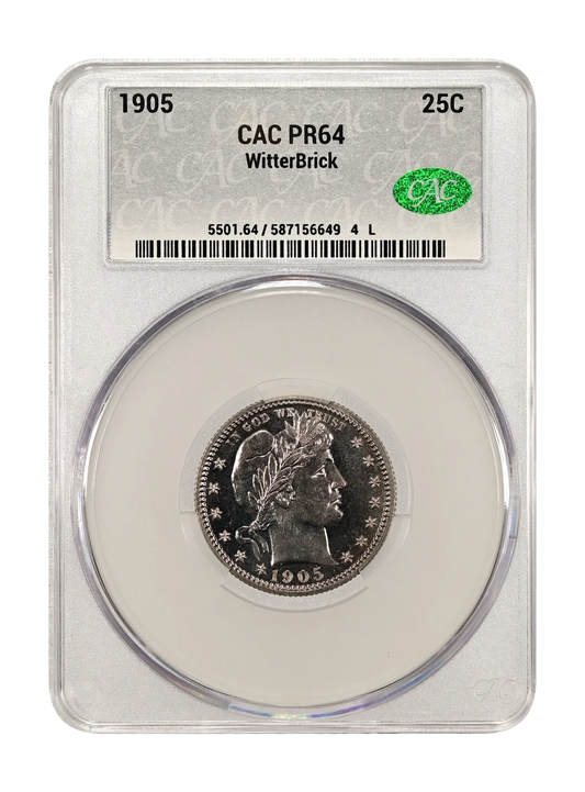 1905 25c CACG PR 64 WitterBrick