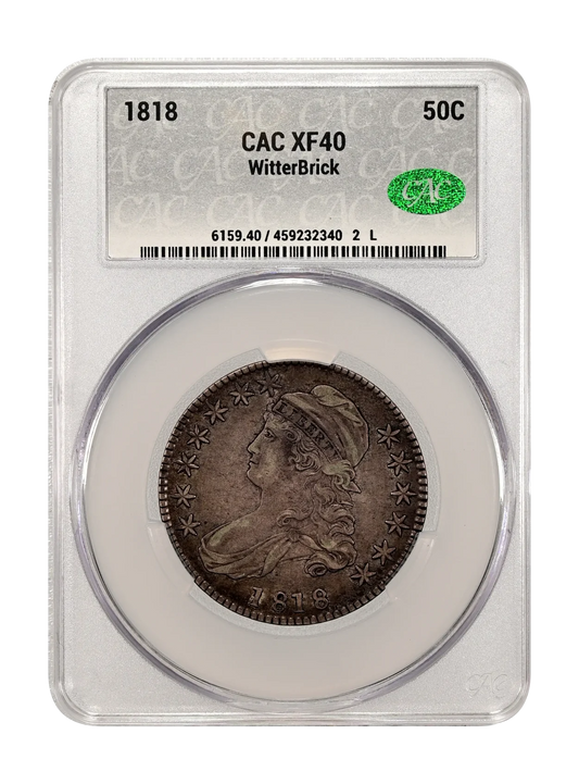 1818 50c CACG XF40 WitterBrick