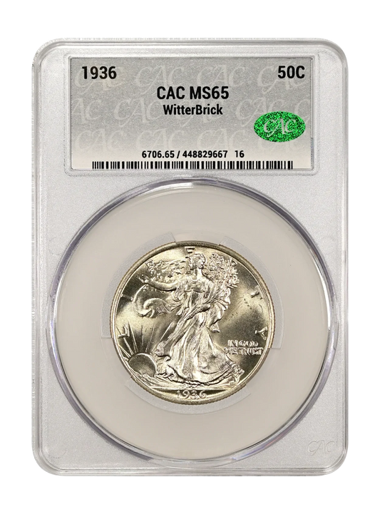 1936 50c CACG MS 65 WitterBrick