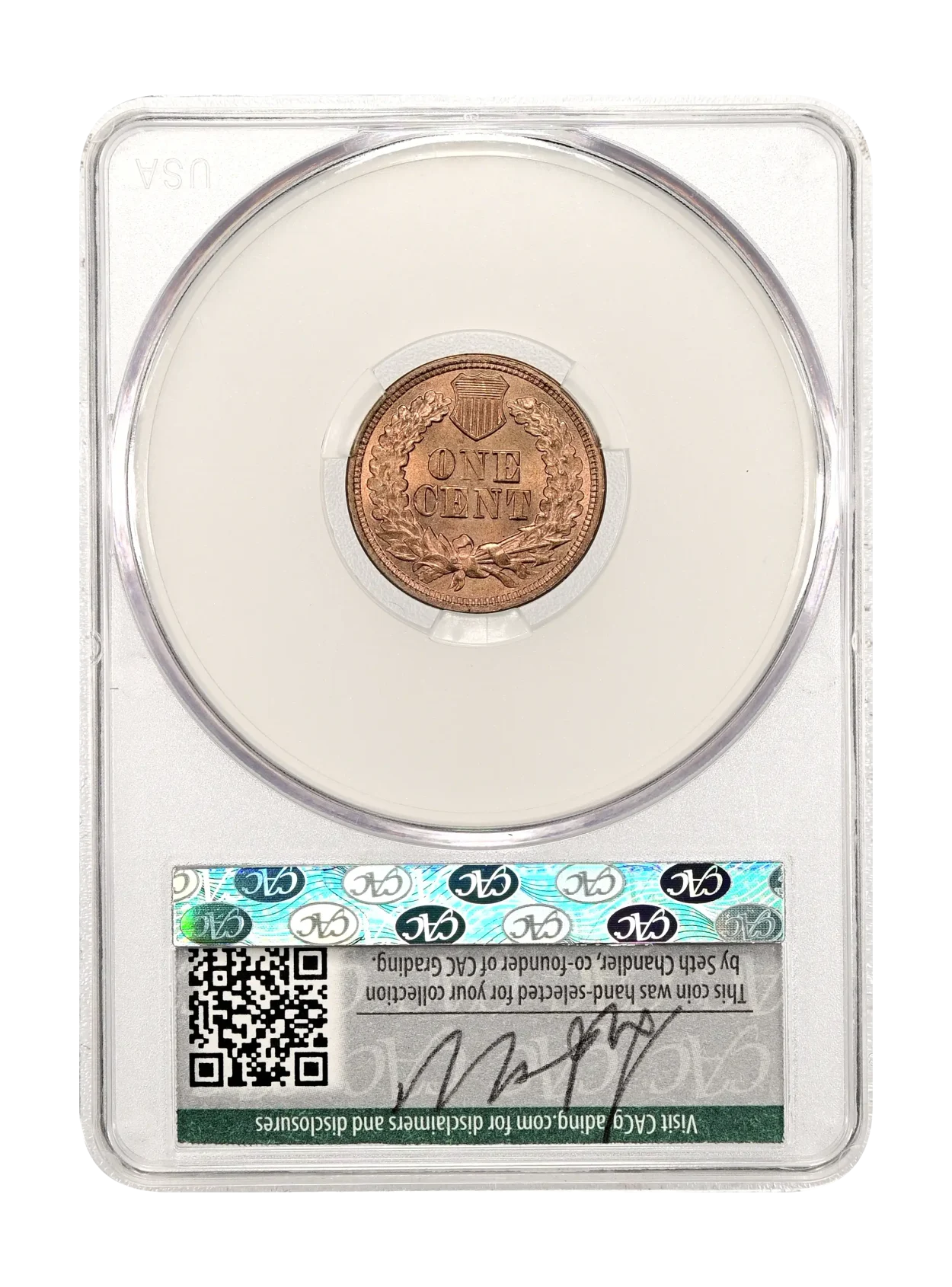 1864 Copper Nickel 1c WitterBrick CACG MS 64