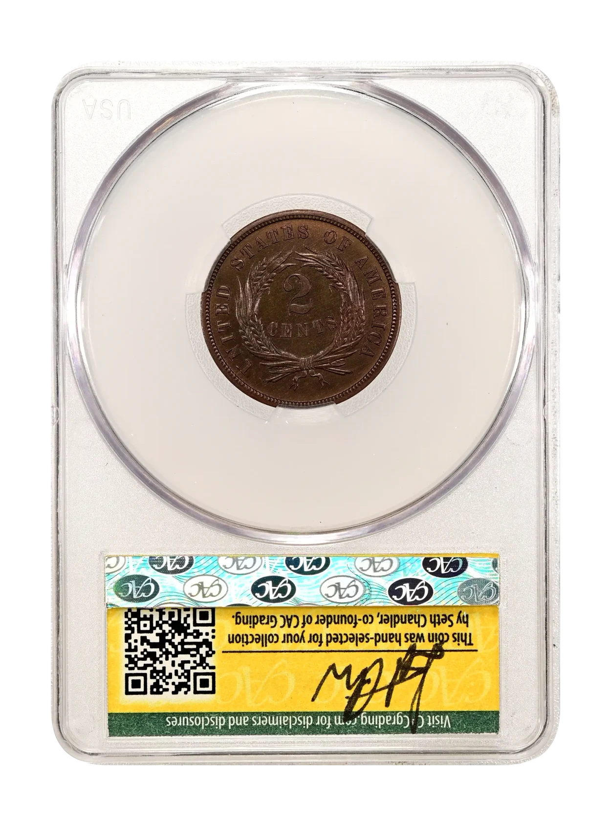 1868 2C Proof CACG PR65RB WitterBrick