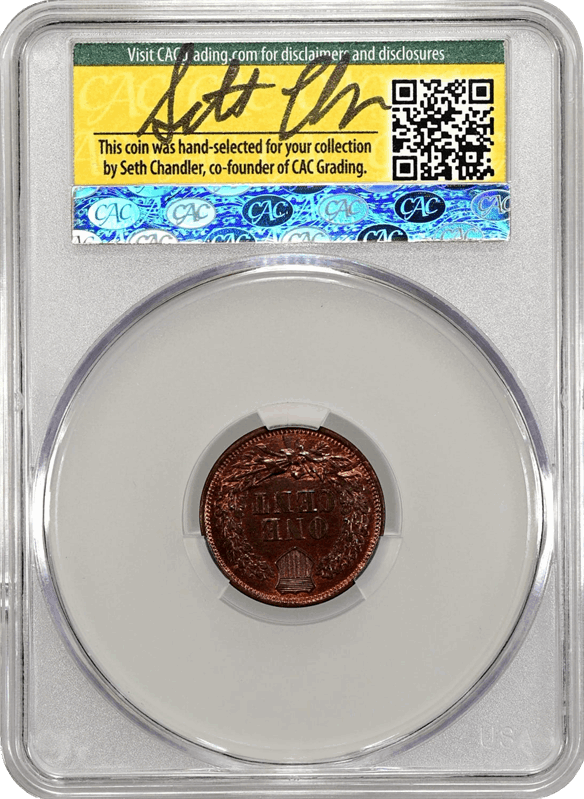 1866 1c RB WitterBrick CAC MS 64
