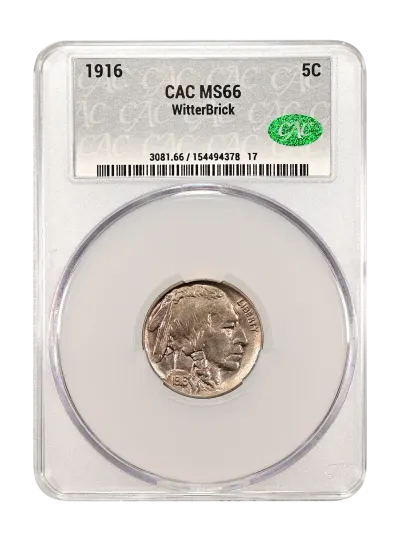 1916 5c CACG MS 66 WitterBrick